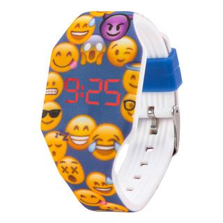 Kiddus  Digital LED Kinderuhr Smileys Blue 