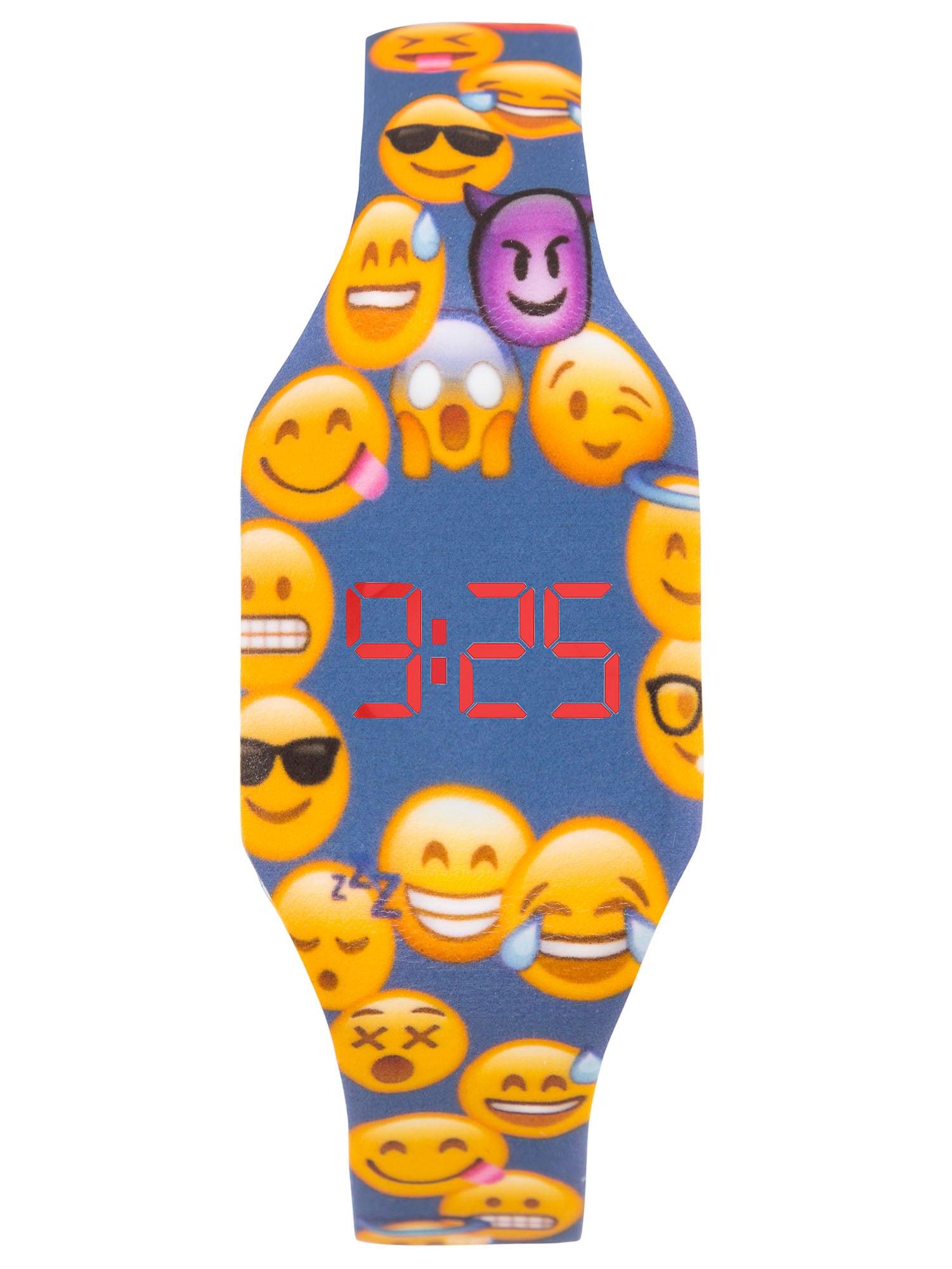 Kiddus  Digital LED Kinderuhr Smileys Blue 