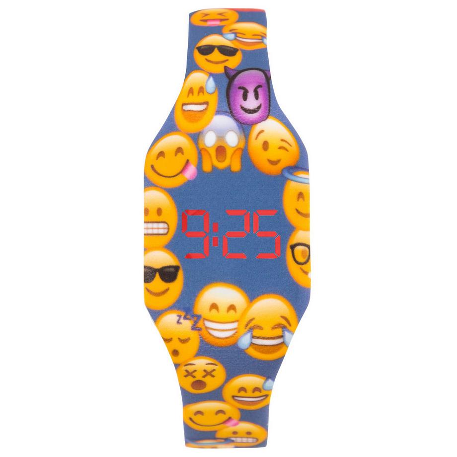 Kiddus  Digital LED Kinderuhr Smileys Blue 