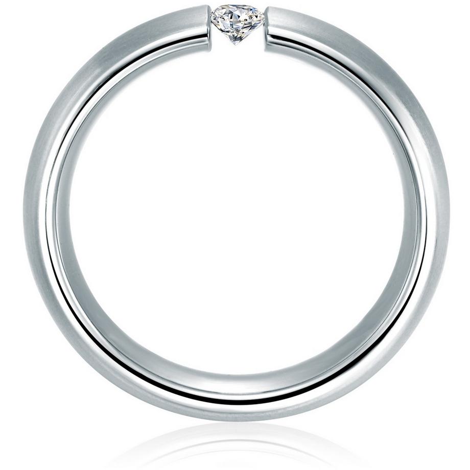 Rafaela Donata  Ring Edelstahl verziert mit Kristallen von Swarovski weiß 