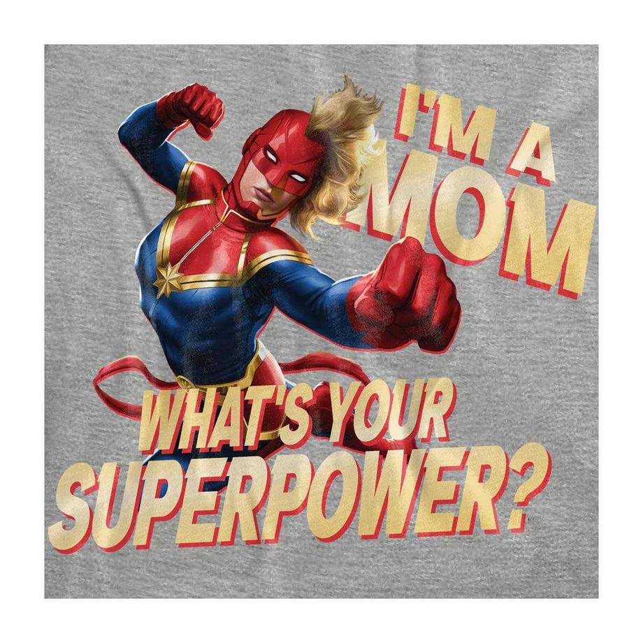 Captain Marvel  T-ShirtFête Des Mères Mom Superpower 
