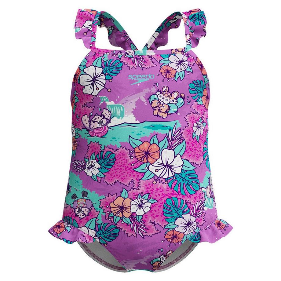 Lts Costume Da Bagno Intero Stampa Digitale Fronzolo Ragazze