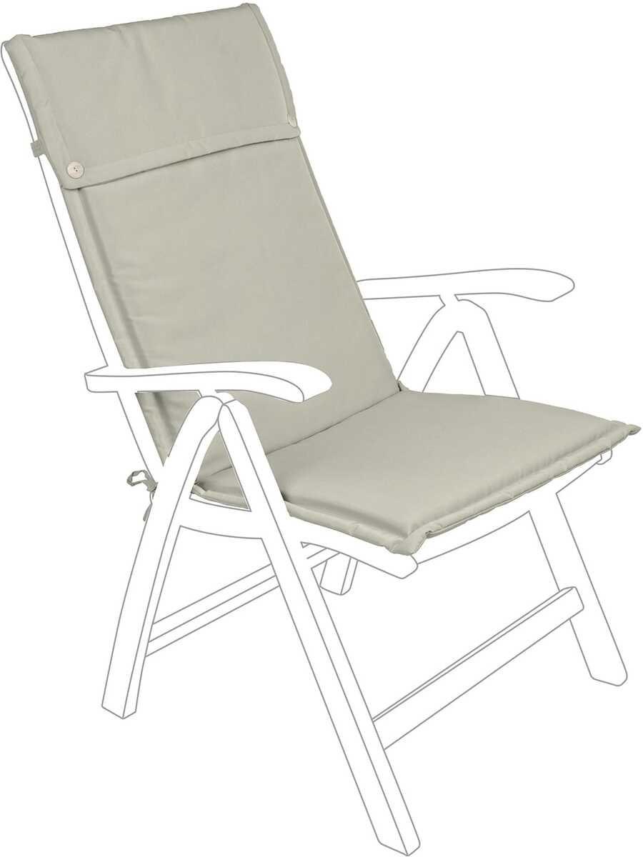 mutoni Coussin pour chaise de jardin avec dossier haut beige  