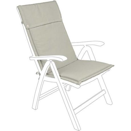 mutoni Coussin pour chaise de jardin avec dossier haut beige  