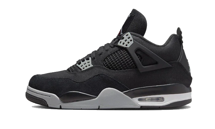 NIKE  Air Jordan 4 Black Canvas (GS) 