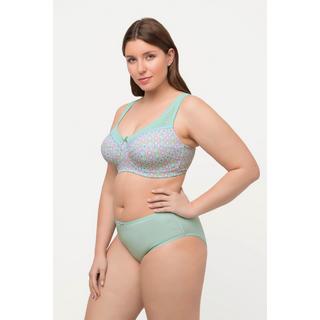 Ulla Popken  Soutien-gorge de maintien, imprimé fantaisie. Sans armatures. Bonnet C-D. 