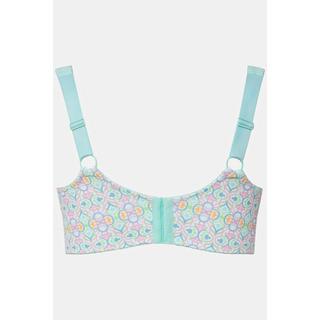 Ulla Popken  Soutien-gorge de maintien, imprimé fantaisie. Sans armatures. Bonnet C-D. 