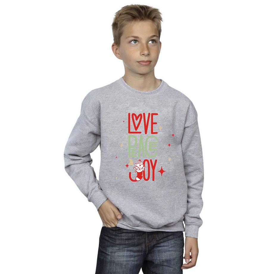 Disney  The Aristocats Love Peace Joy Sweatshirt 