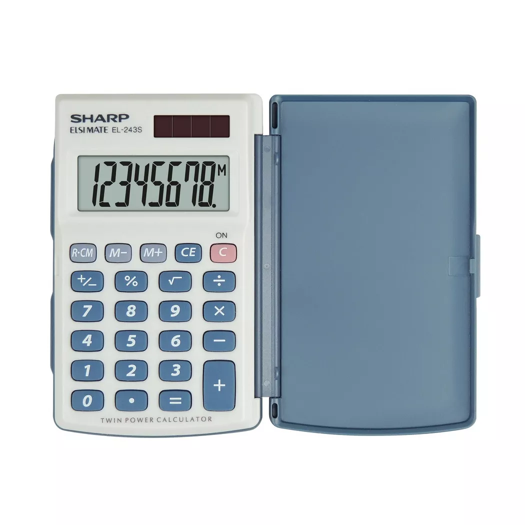 SHARP Taschenrechner EL-243 S, Solar-/ Batteriebetrieb