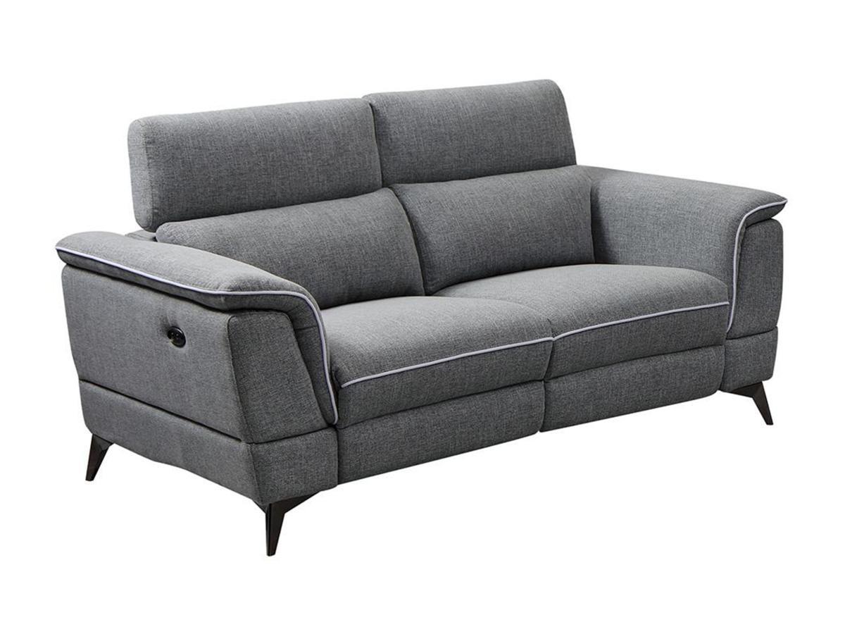 Vente-unique Relaxsofa elektrisch 2Sitzer Stoff MACARI  