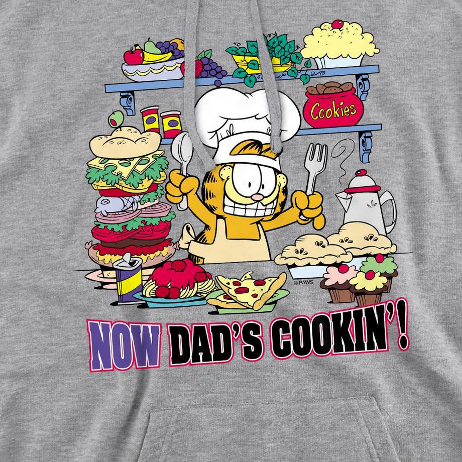 Garfield Now Dad's Cooking Felpa Con Cappuccio  