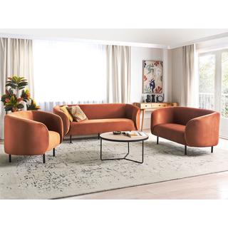 Beliani 3 Sitzer Sofa aus Samtstoff Klassisch LOEN  