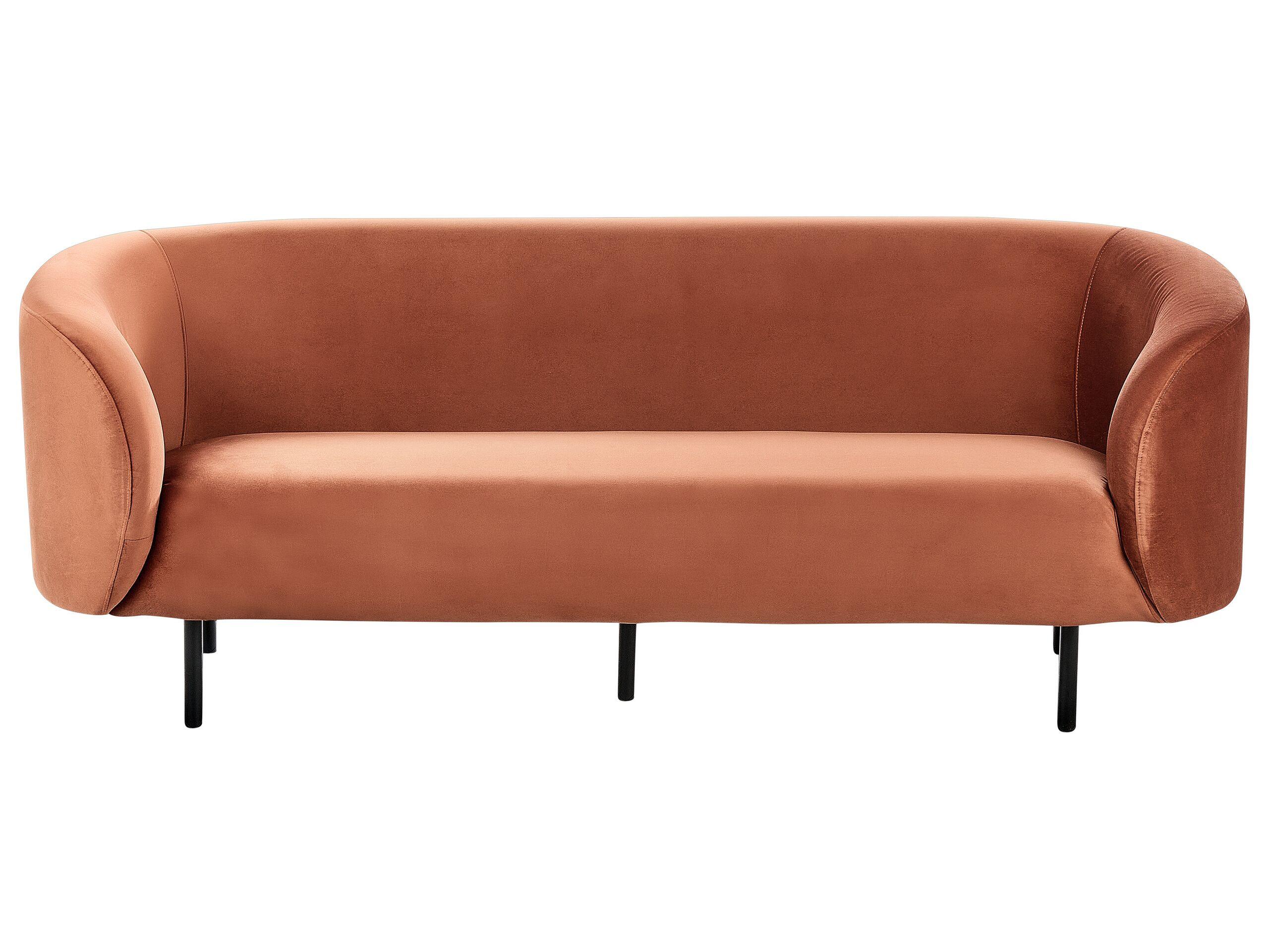 Beliani 3 Sitzer Sofa aus Samtstoff Klassisch LOEN  