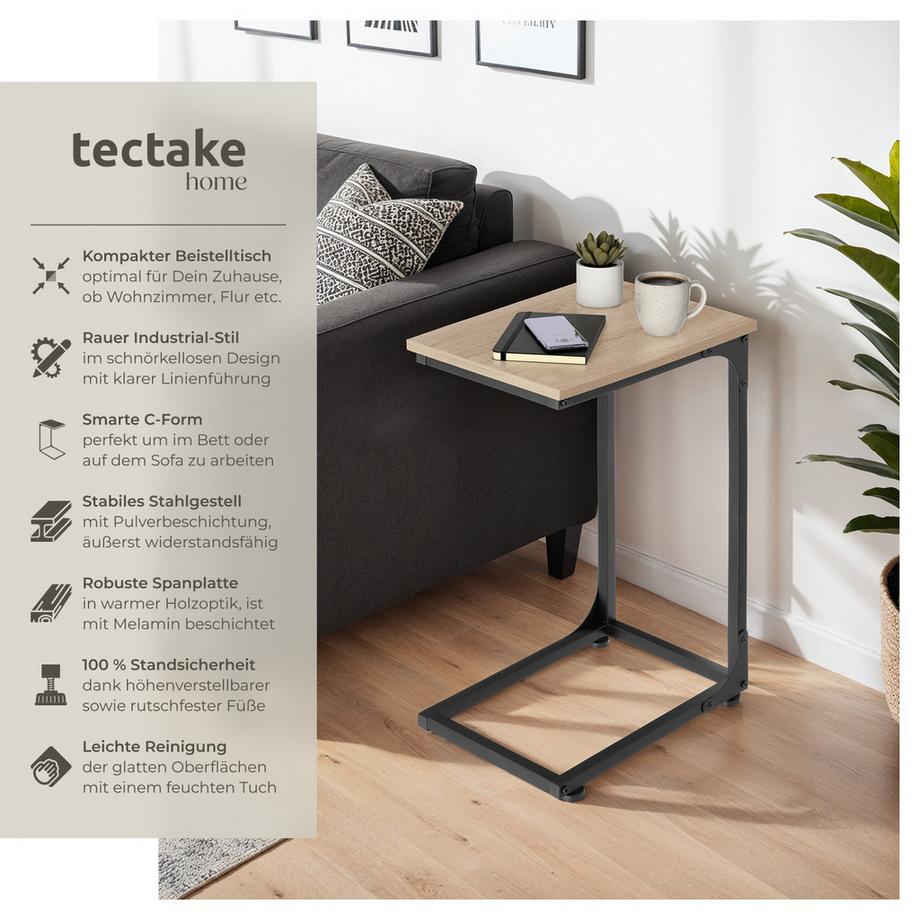 Tectake Table d'appoint ERIE style industriel  