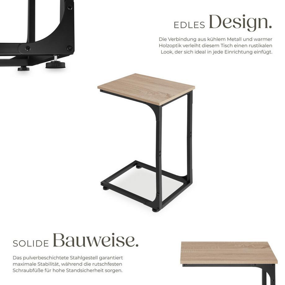 Tectake Table d'appoint ERIE style industriel  