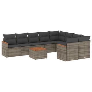 VidaXL set divano da giardino Polirattan  