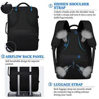 Only-bags.store Sac à dos pour ordinateur portable, sac d'école pour adolescents, grand sac à dos de voyage étanche, multifonction, bagage à main avec sac à chaussures  