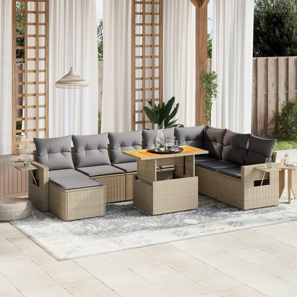 VidaXL set divano da giardino Polirattan  