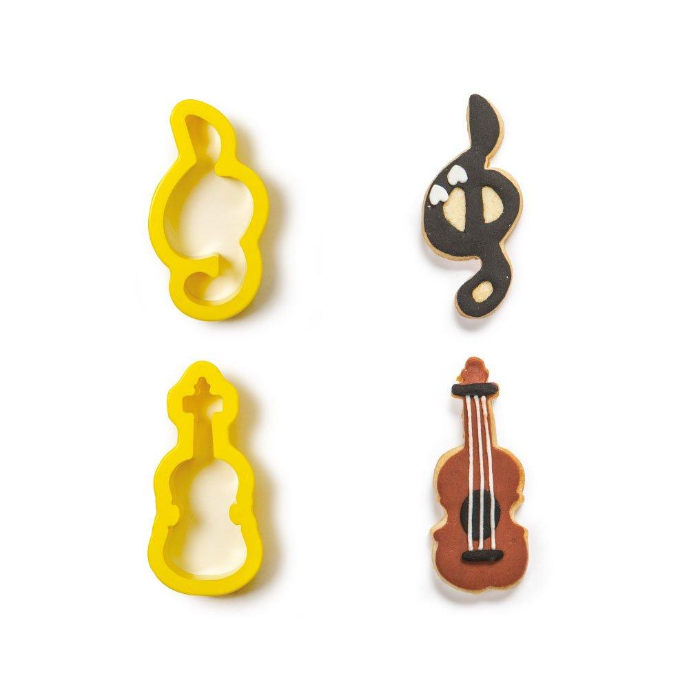 Decora Cookie cutter chiave di violino e violino 2 pezzi  