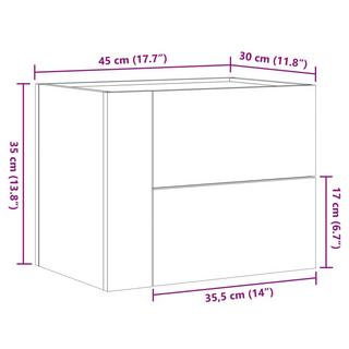 VidaXL comodino a parete Legno multistrato  