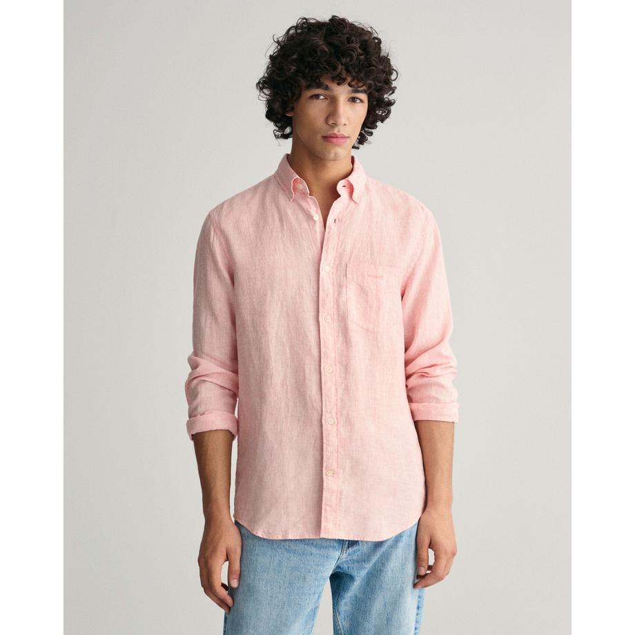 GANT Camicia a Righe Regular Fit Lino  