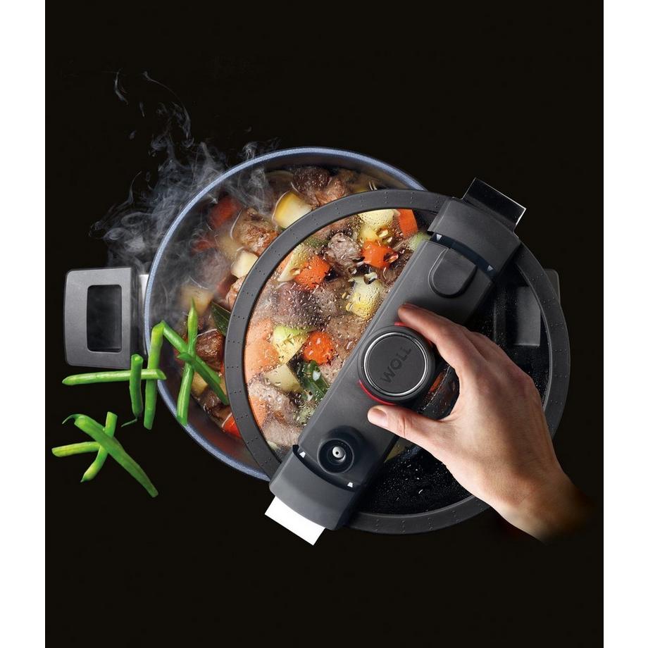 Woll  Niederdruck-Schnellkochtopf mit transparentem Deckel, 24 cm 