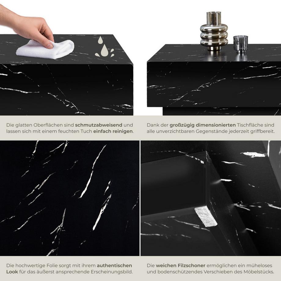 Tectake Table basse LASLEY design minimaliste  