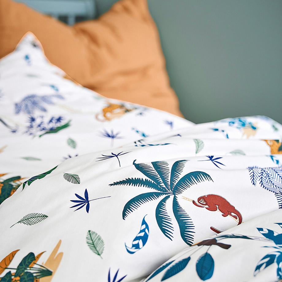 La Redoute Intérieurs Petite Jungle Bio-Baumwoll-Kopfkissenbezug  