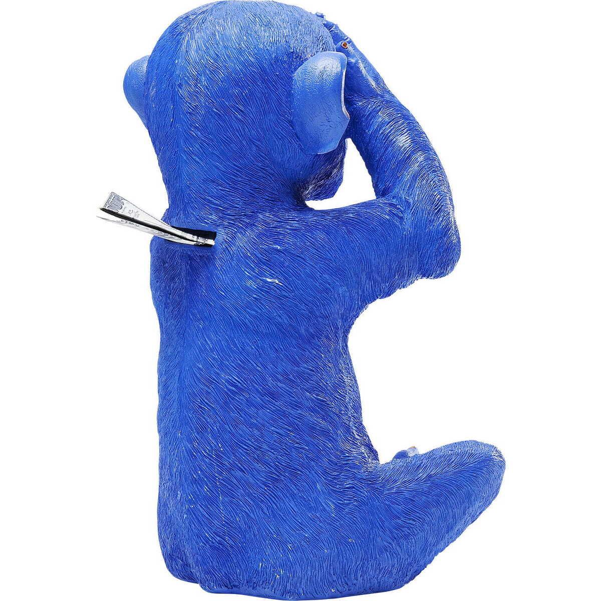 KARE Design Tirelire Monkey Mizaru Blue  