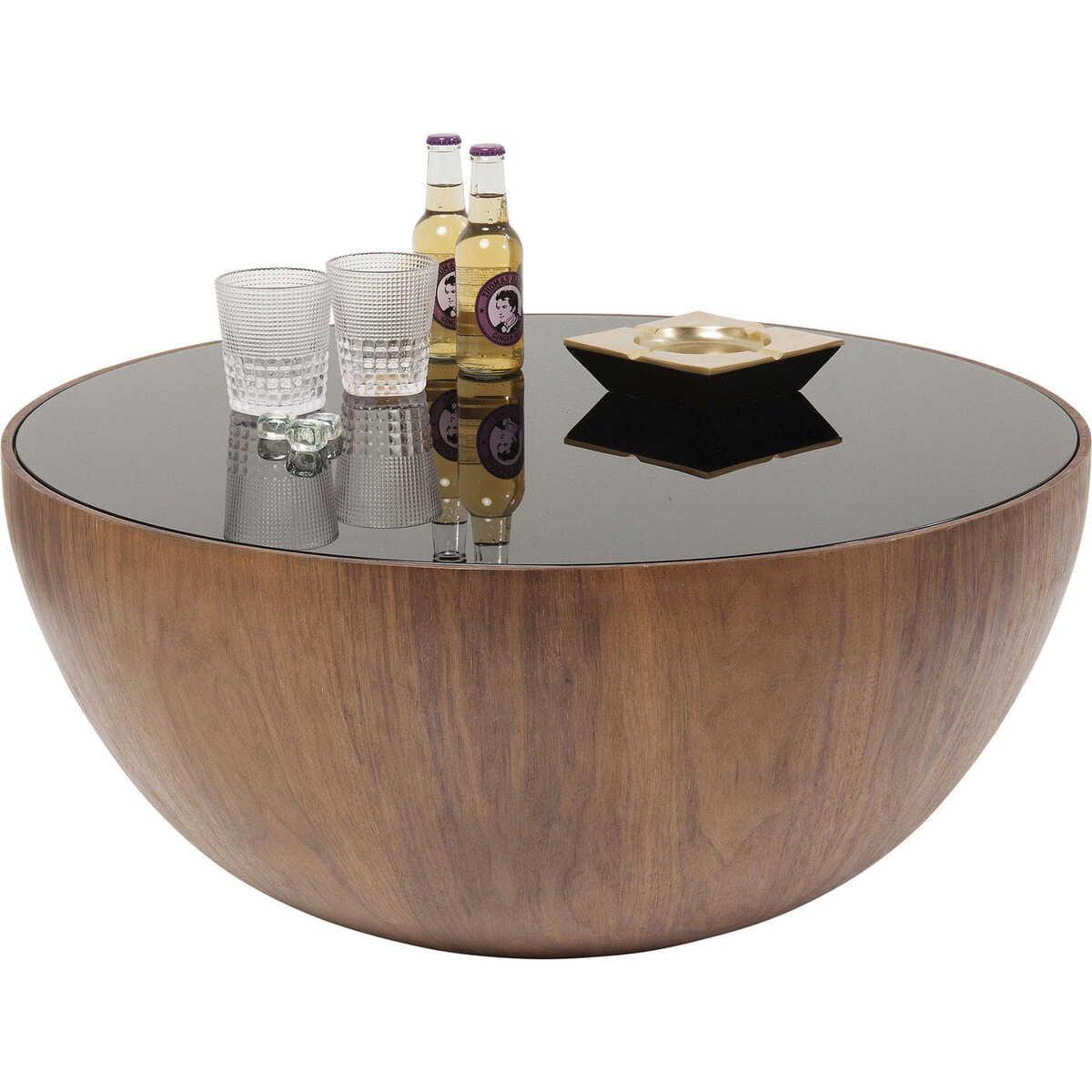 KARE Design Table basse Tear Drops Noyer Ø80cm  