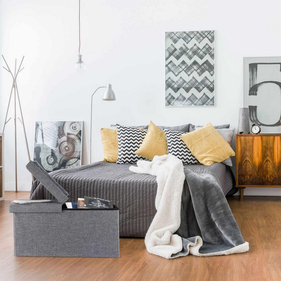 Northix Aufbewahrungsbank mit Klappdeckel  