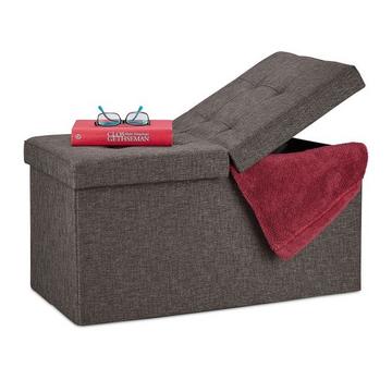 Banc de rangement avec couvercle à charnière