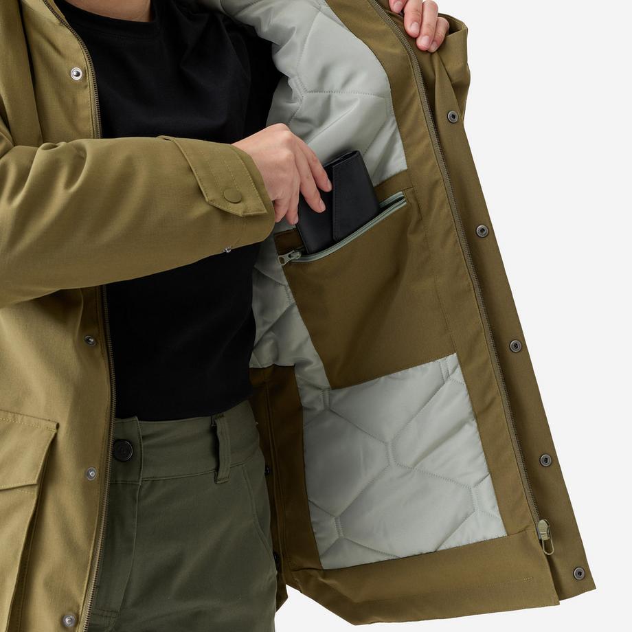 SOLOGNAC  Warme, wasserdichte Jacke 500 , olivgrün 