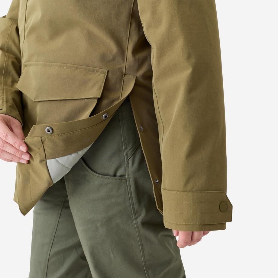 SOLOGNAC  Warme, wasserdichte Jacke 500 , olivgrün 