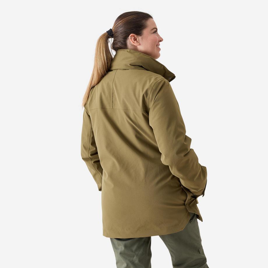 SOLOGNAC  Warme, wasserdichte Jacke 500 , olivgrün 