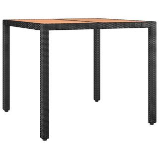 VidaXL Table de jardin avec dessus en bois rotin synthétique  