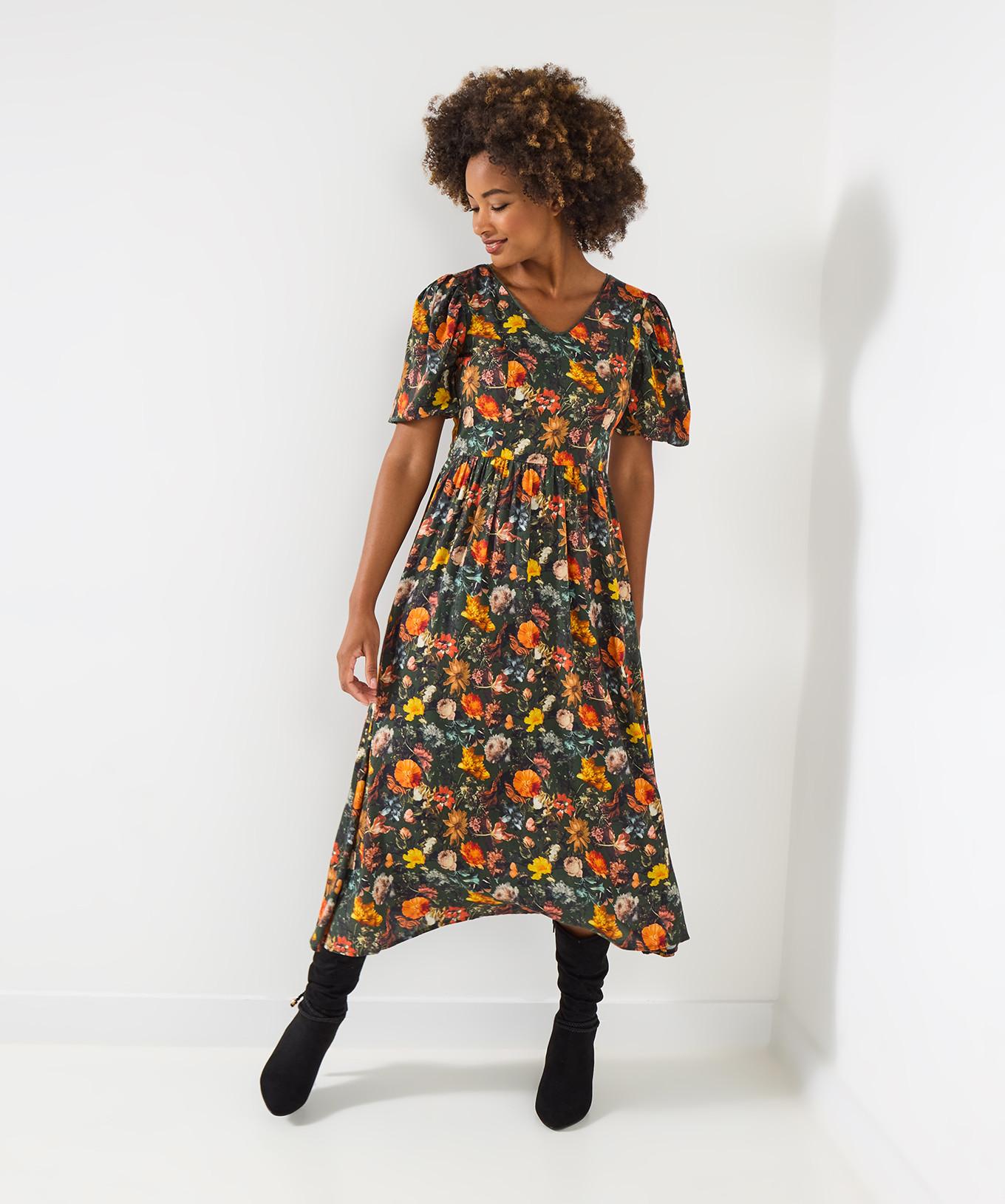 Joe Browns Abito Vintage Stampa Floreale Autunnale  