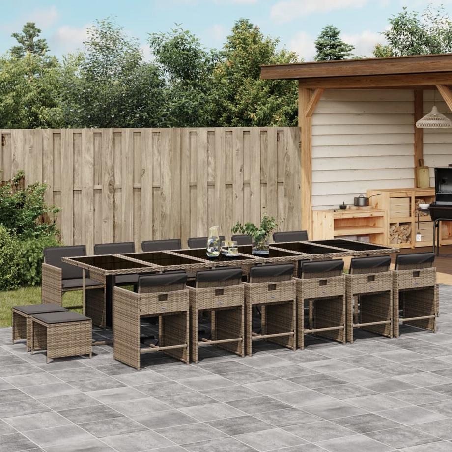VidaXL set da pranzo da giardino Polirattan  