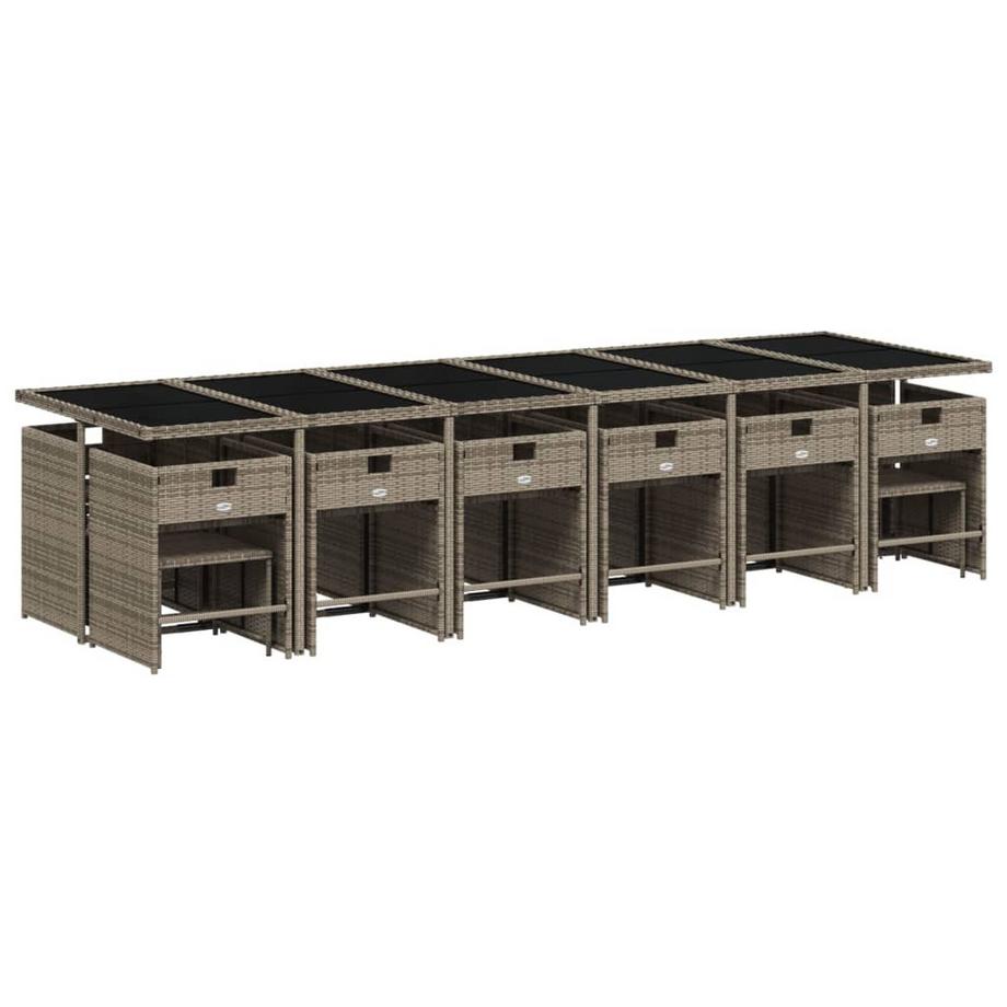 VidaXL set da pranzo da giardino Polirattan  