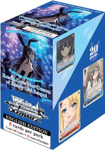 Bushiroad  Rascal Does Not Dream of Bunny Girl Senpai Reprint Booster Display - Weiss Schwarz TCG - EN 