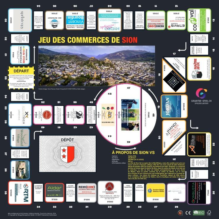 GEWERBE-SPIEL  Brettspiel SITTEN VS (Französisch) 