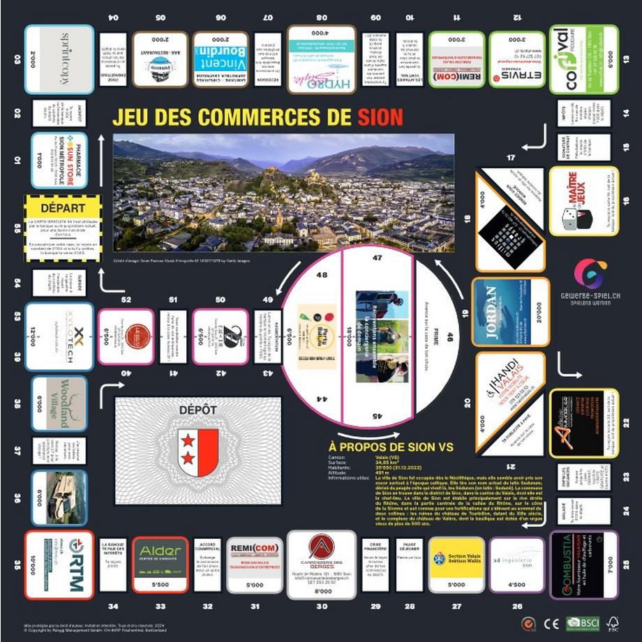 GEWERBE-SPIEL  Brettspiel SITTEN VS (Französisch) 