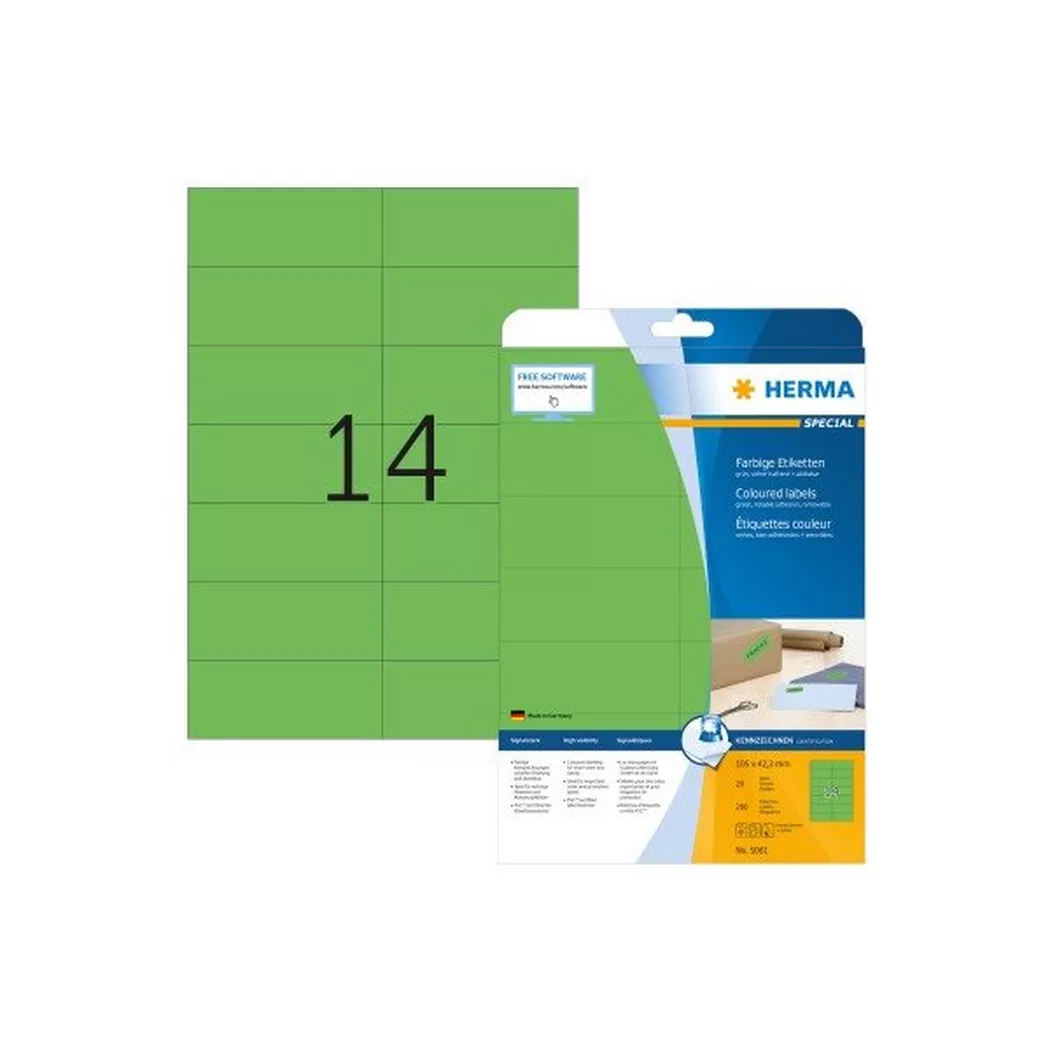 HERMA – Universal-Etiketten, One Size, Grün