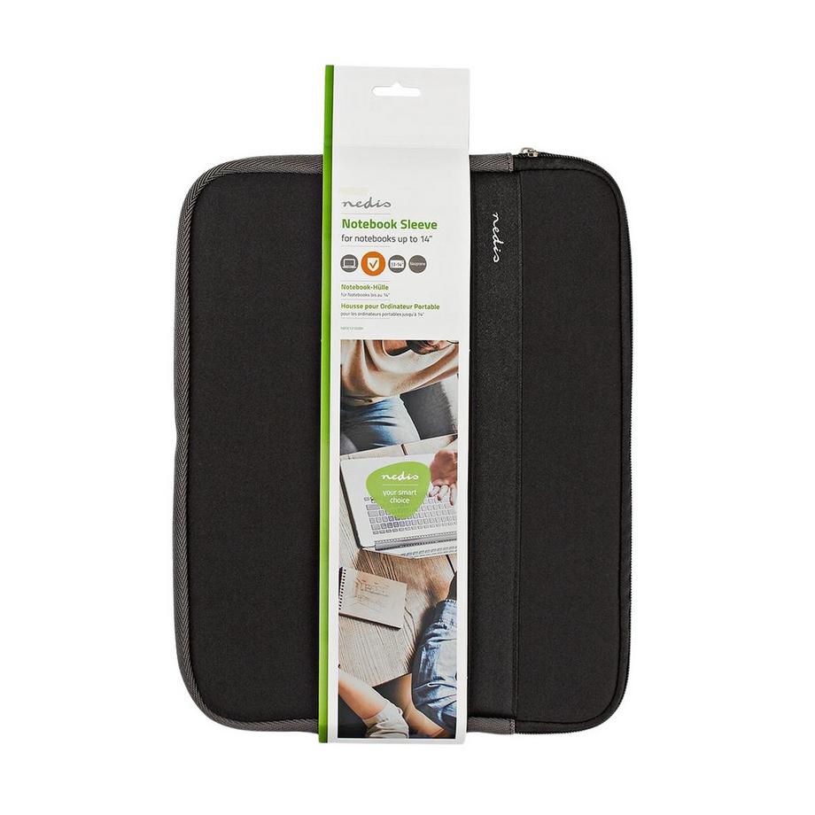 Nedis  Notebook Väska | 13-14 " | Neopren | Anthrazit / Svart | 20 mm | 270 mm | 335 mm 