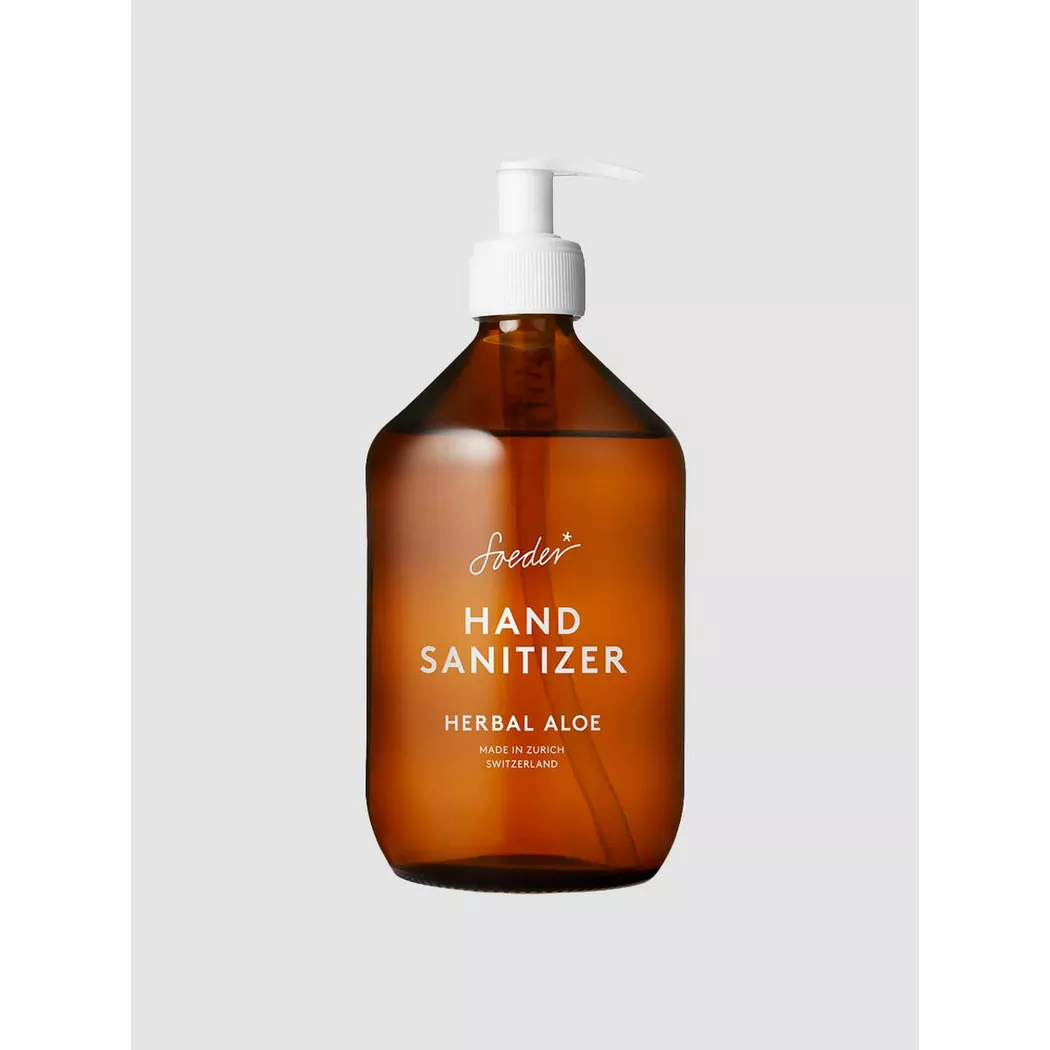 Soeder – Natural Hand Sanitizer Herbal Aloe Desinfektionsmittel, 500 ml, Transparent