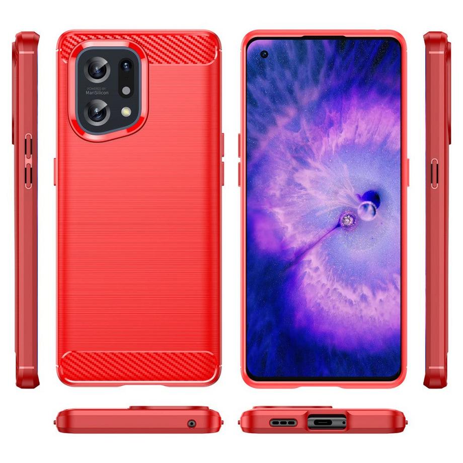 Cover-Discount  OPPO Find X5 - Metall Carbon Look Hülle 