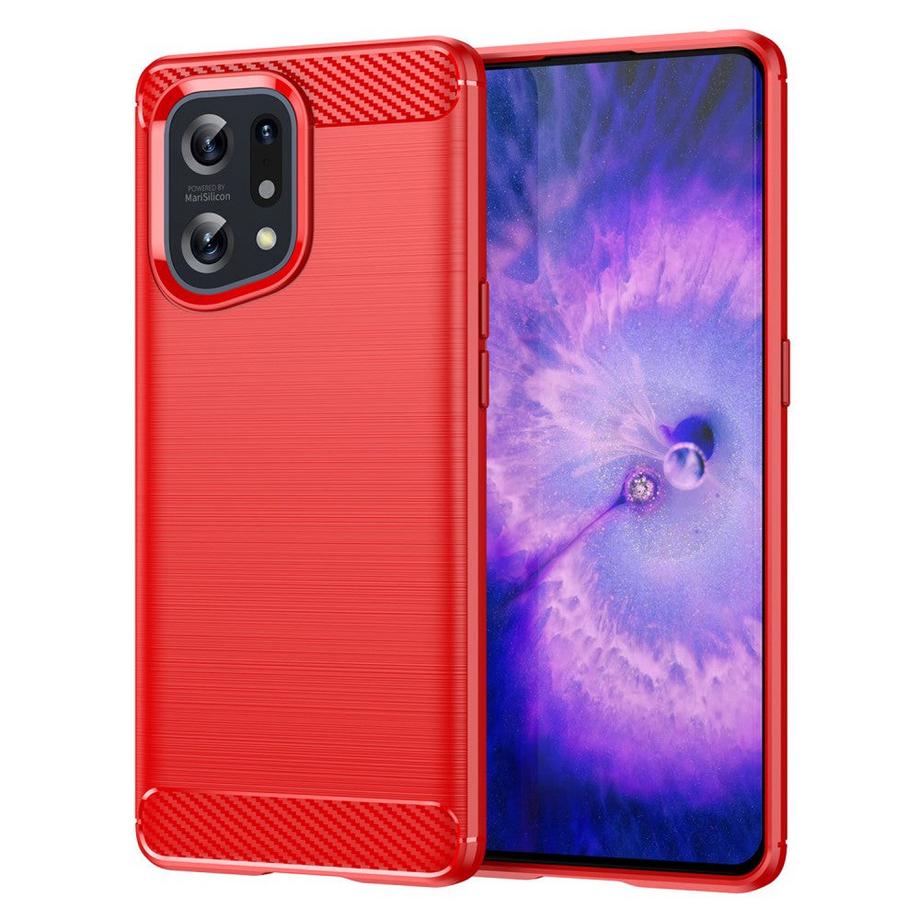 Cover-Discount  OPPO Find X5 - Metall Carbon Look Hülle 