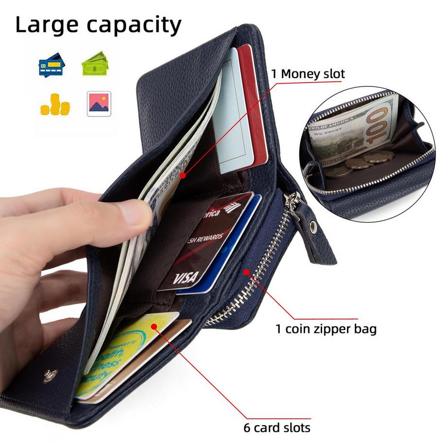 Only-bags.store Kleine Brieftasche aus Leder  