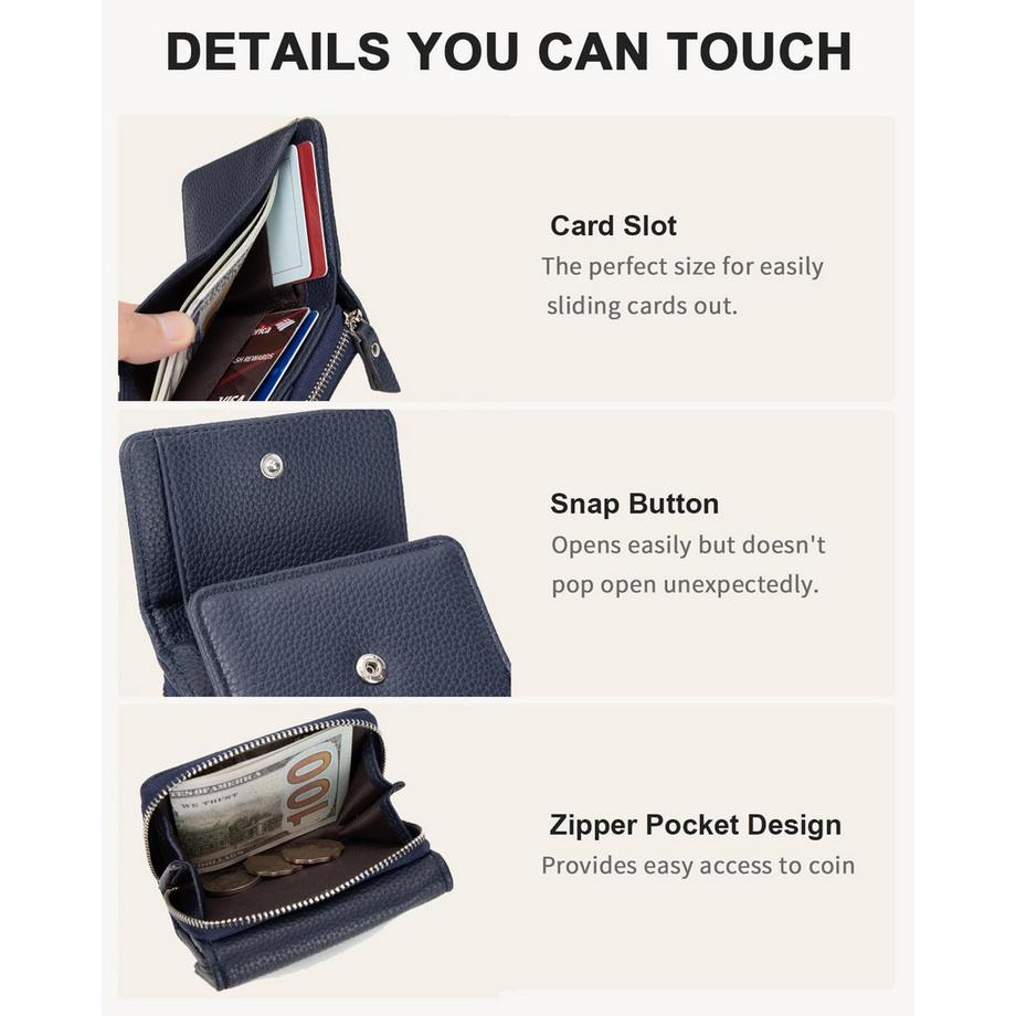 Only-bags.store Kleine Brieftasche aus Leder  