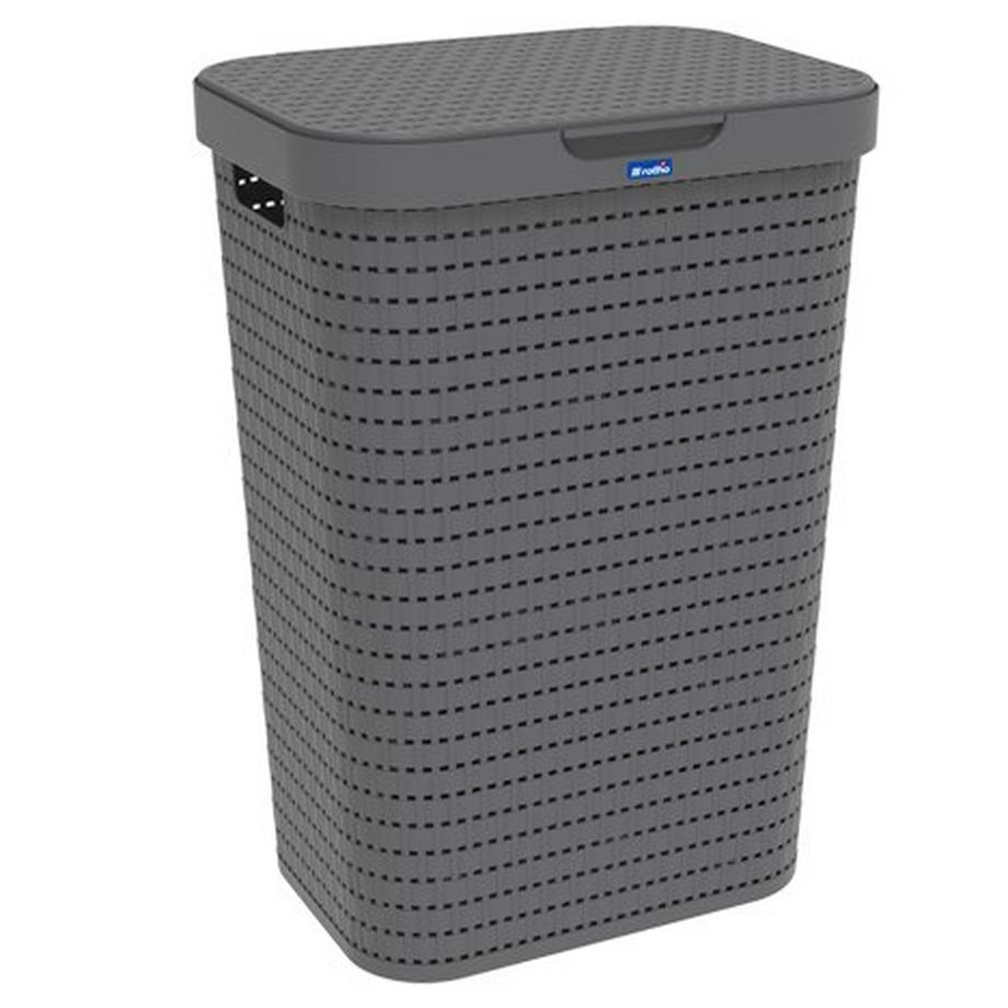 rotho  Rotho Country Wäschekorb 55 l Rechteckig Kunststoff Anthrazit 